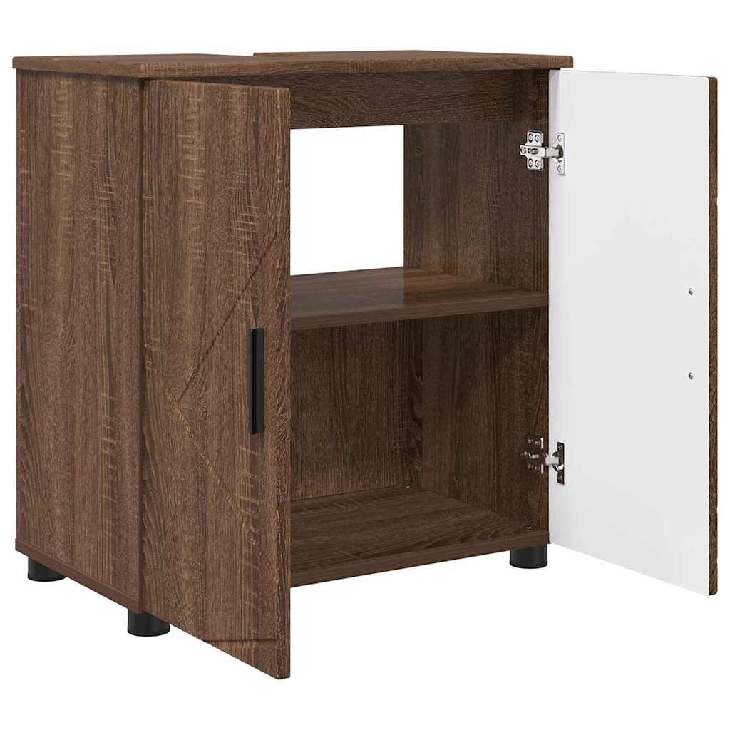Badezimmerschrank mit Tür Braun Eichen-Optik 61 x 35 x 64 cm