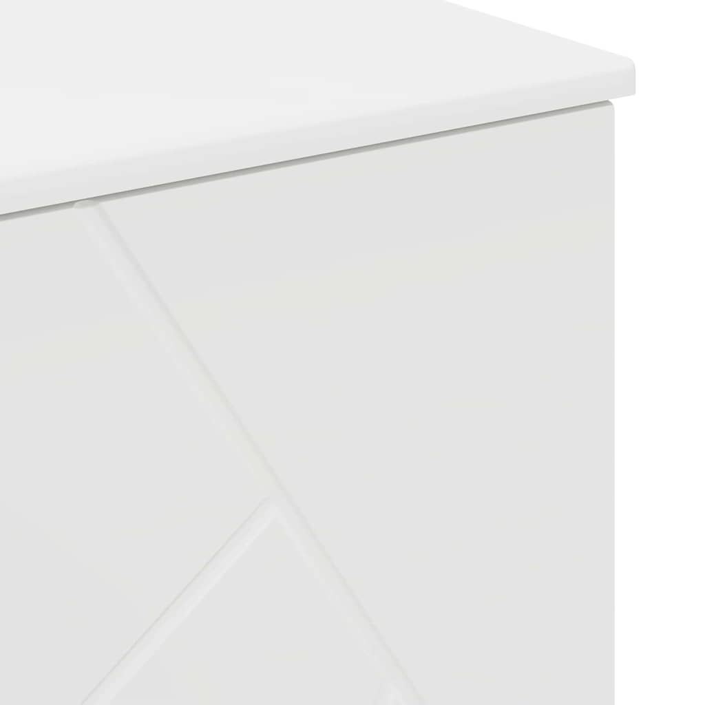 Badezimmerschrank Weiß 76,5 x 35 x 64 cm Holzwerkstoff & Metall