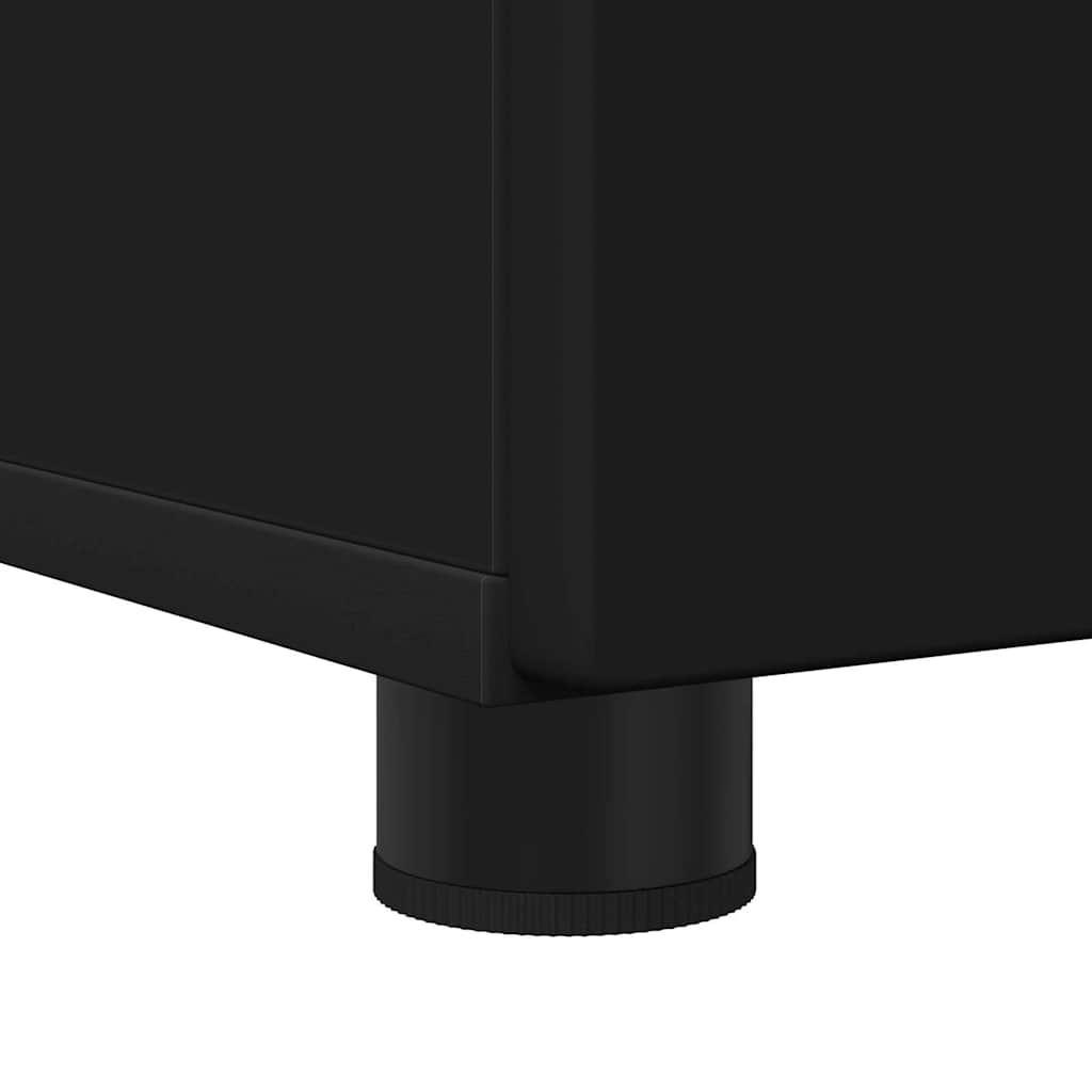Badezimmerschrank mit Schubladen Schwarz 76,5 x 35 x 64 cm