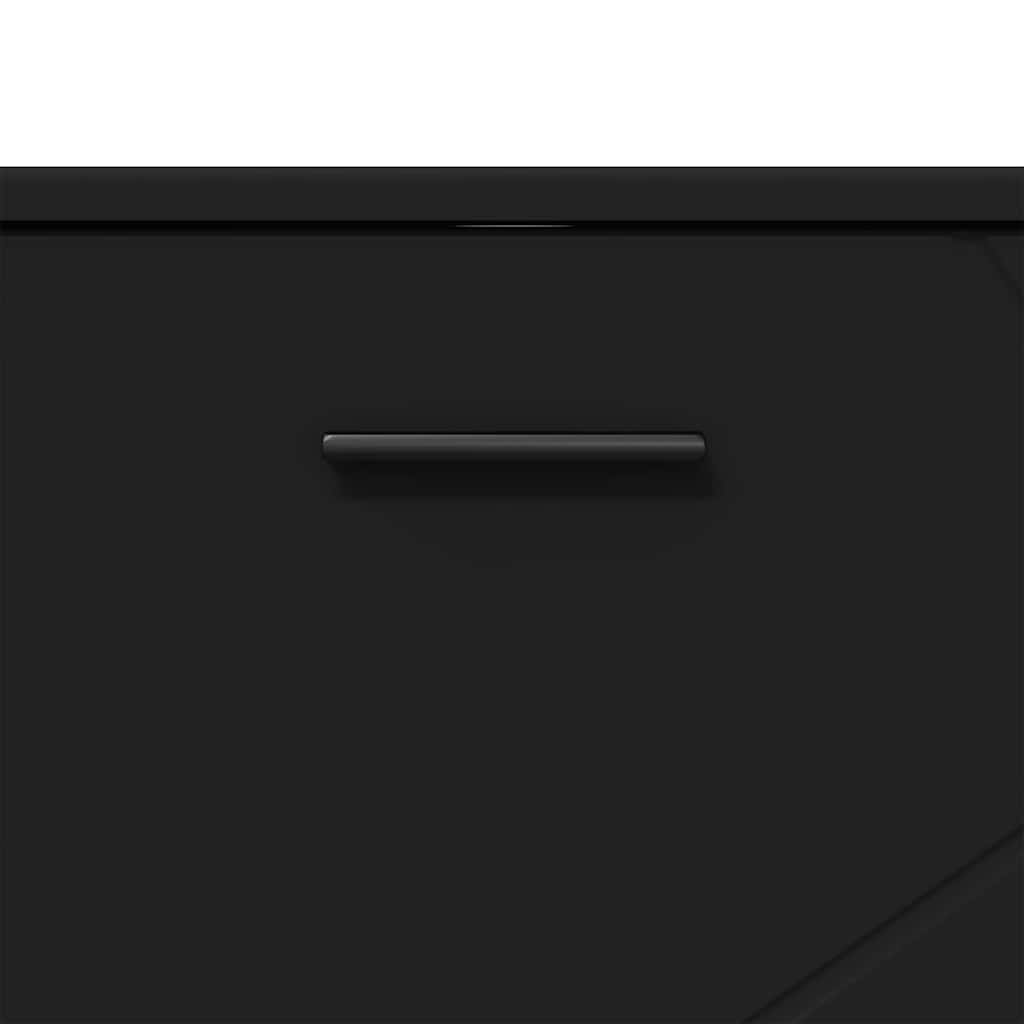Badezimmerschrank mit Schubladen Schwarz 76,5 x 35 x 64 cm