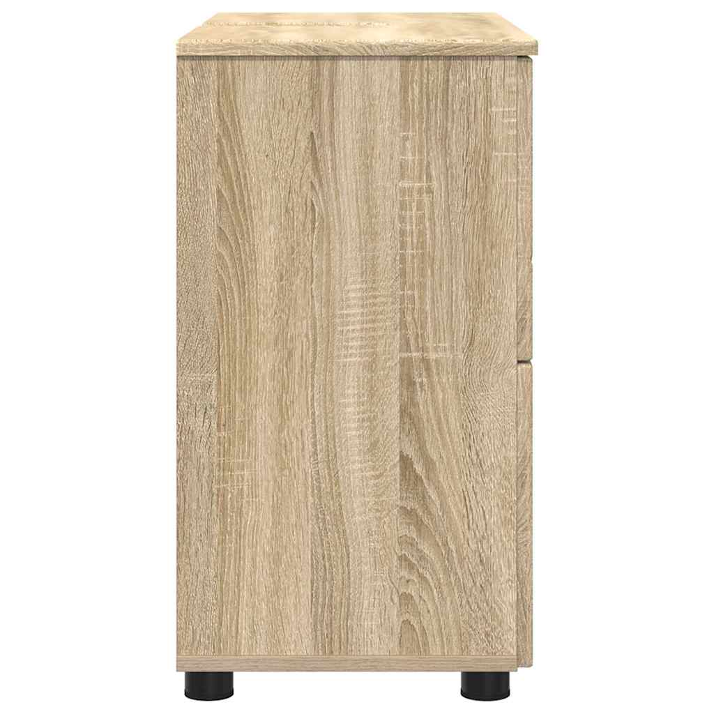 Badezimmerschrank mit Schubladen Sonoma-Eiche 76,5 x 35 x 64 cm