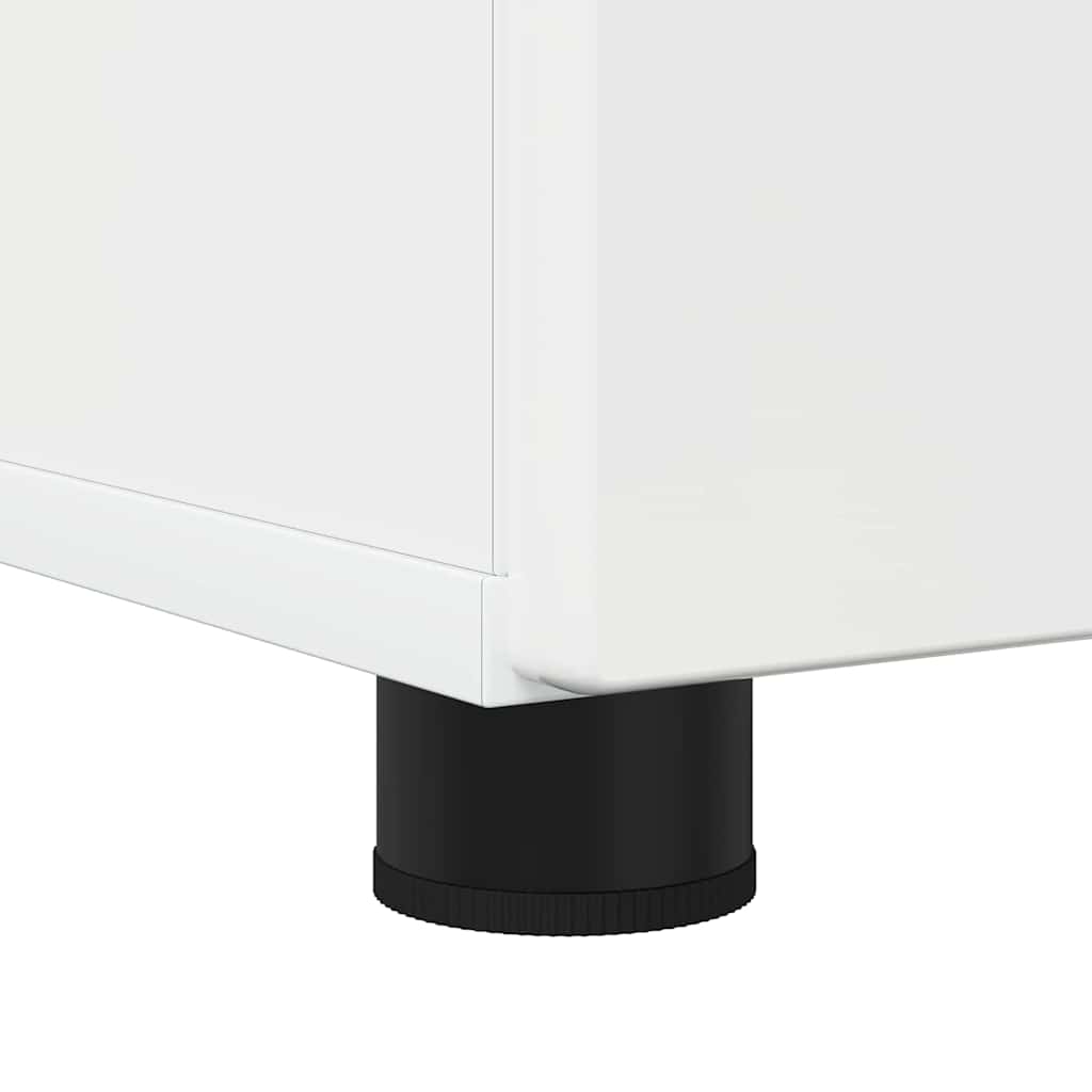Badezimmerschrank mit Speicher Hochglanz Weiß 76,5 x 35 x 64 cm