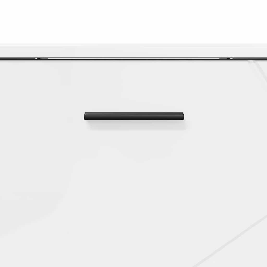 Badezimmerschrank mit Speicher Hochglanz Weiß 76,5 x 35 x 64 cm