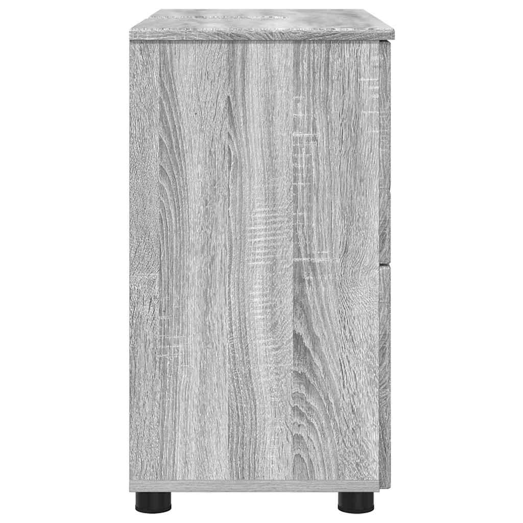 Badezimmerschrank mit Speicher Graues Sonoma 76,5 x 35 x 64 cm