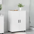 Badezimmerschrank Weiß 60 x 35 x 80 cm Holzwerkstoff & Metall