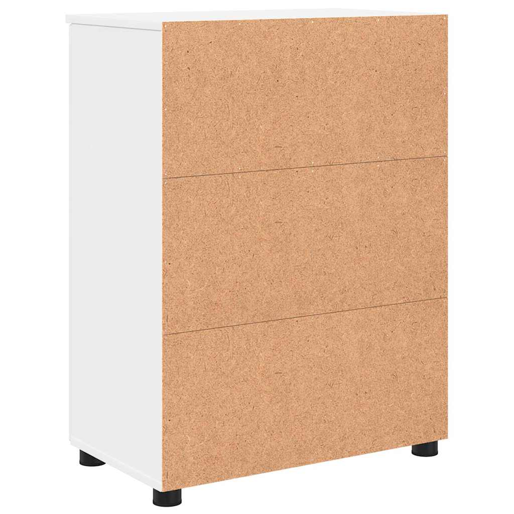 Badezimmerschrank Weiß 60 x 35 x 80 cm Holzwerkstoff & Metall