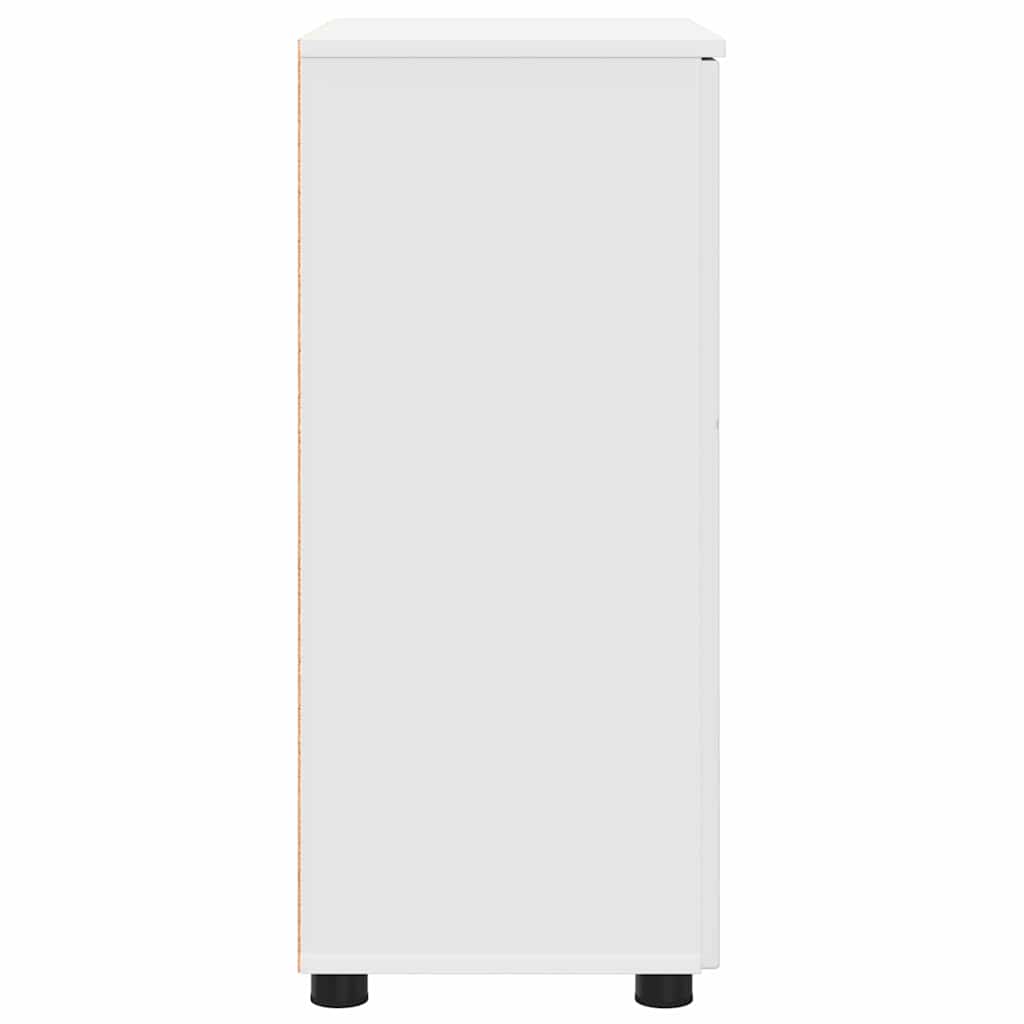Badezimmerschrank Weiß 60 x 35 x 80 cm Holzwerkstoff & Metall