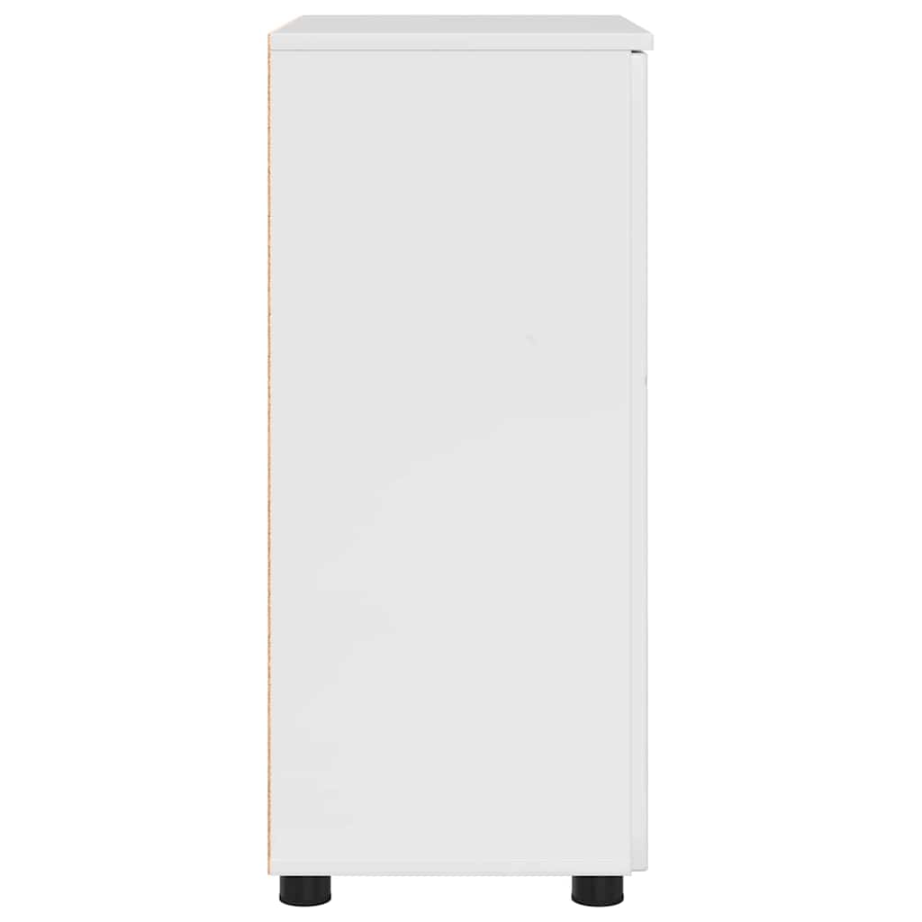 Badezimmerschrank mit Speicher Hochglanz Weiß 60 x 35 x 80 cm