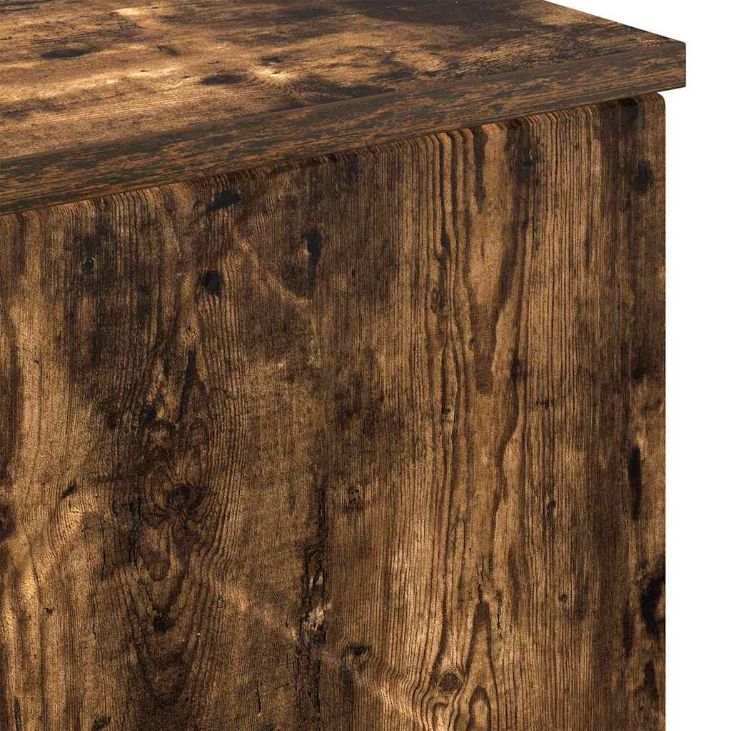 Badezimmerschrank mit Tür Geräucherte Eiche 60 x 35 x 80 cm
