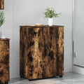 Badezimmerschrank mit Tür Geräucherte Eiche 60 x 35 x 80 cm