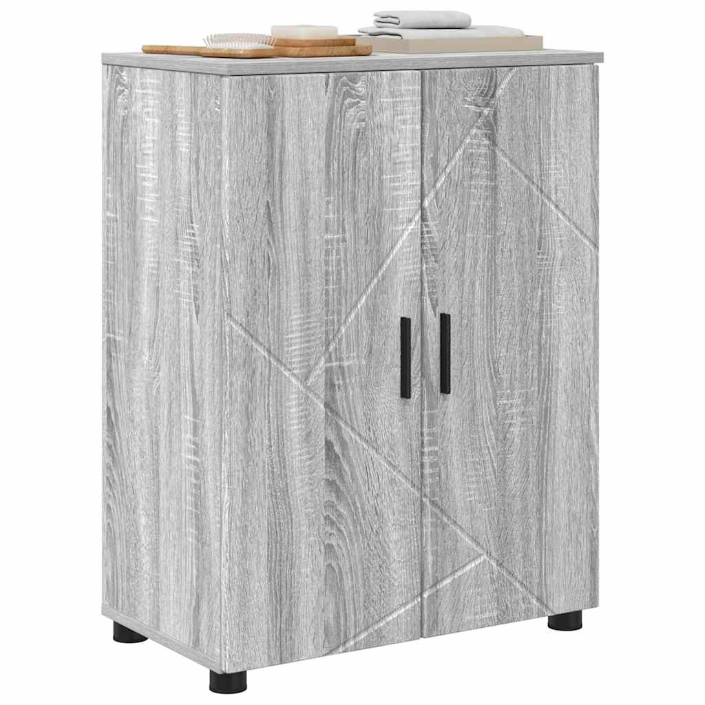 Badezimmerschrank mit Speicher Graues Sonoma 60 x 35 x 80 cm