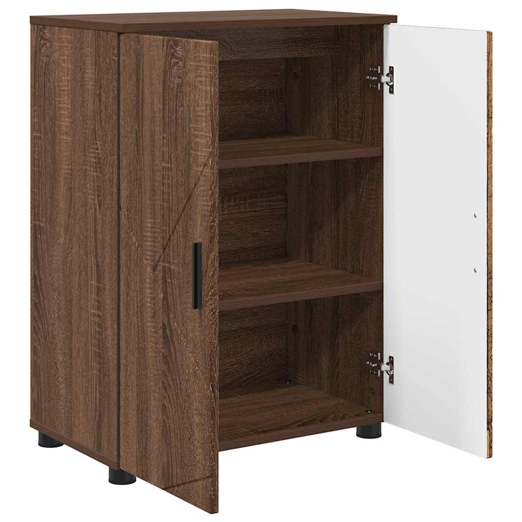 Badezimmerschrank mit Tür Braun Eichen-Optik 60 x 35 x 80 cm