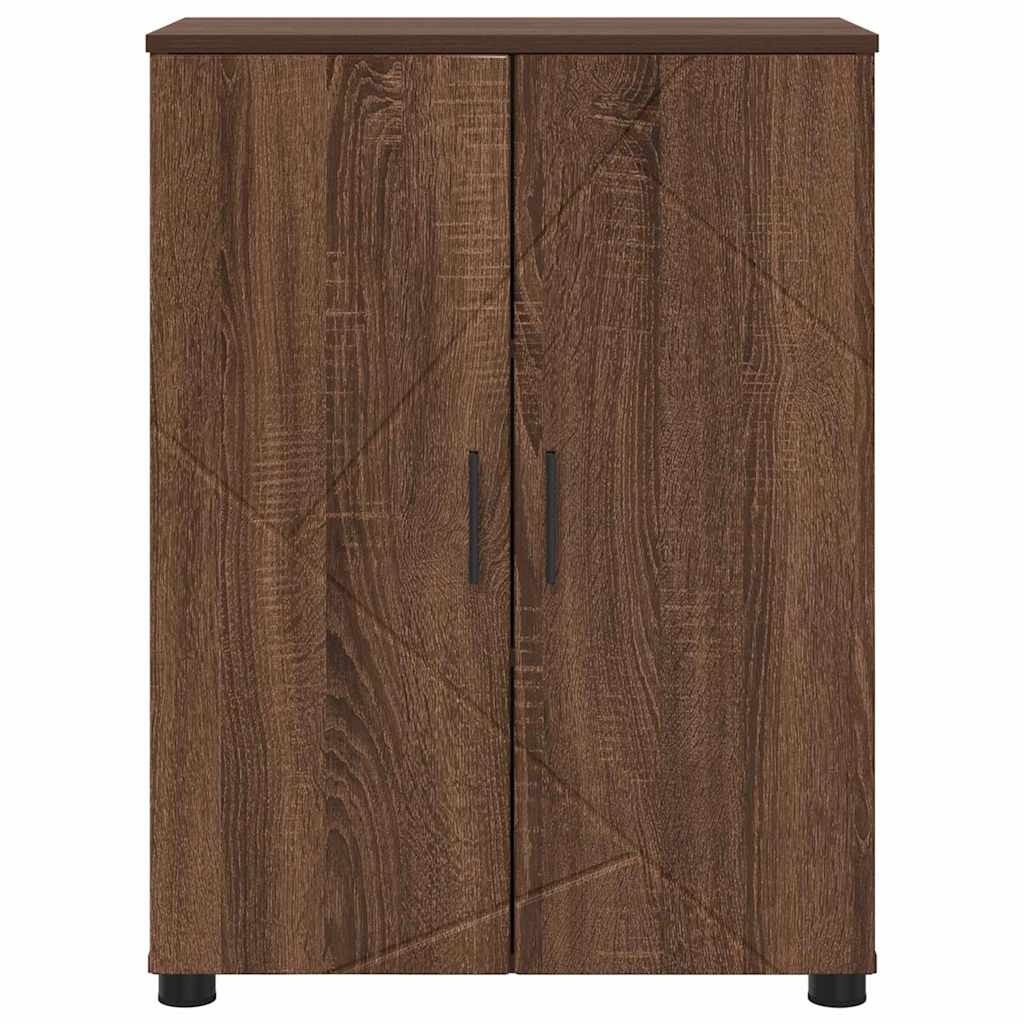 Badezimmerschrank mit Tür Braun Eichen-Optik 60 x 35 x 80 cm
