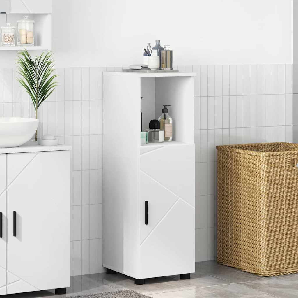 Badezimmerschrank Weiß 30 x 35 x 95 cm Holzwerkstoff & Metall
