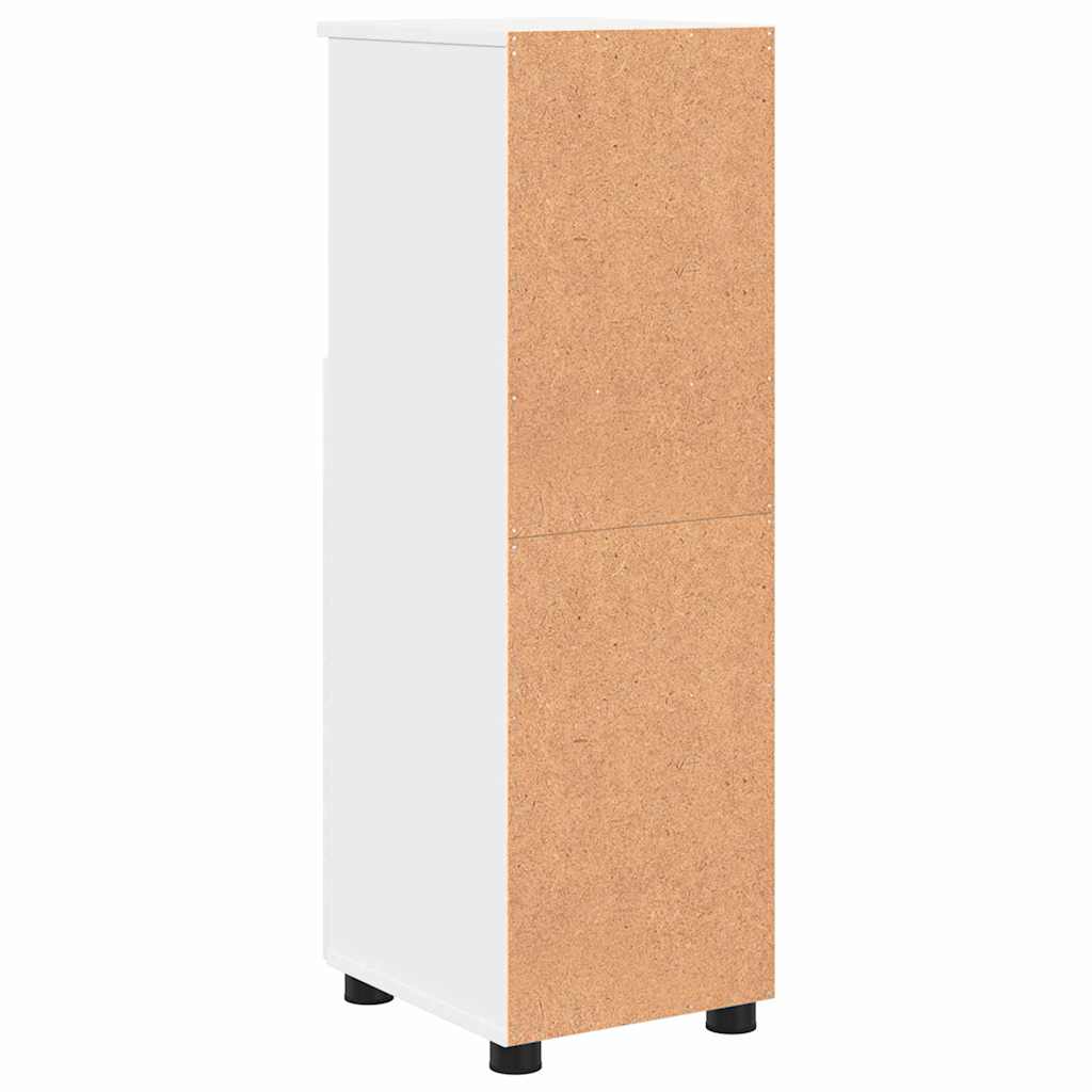 Badezimmerschrank Weiß 30 x 35 x 95 cm Holzwerkstoff & Metall