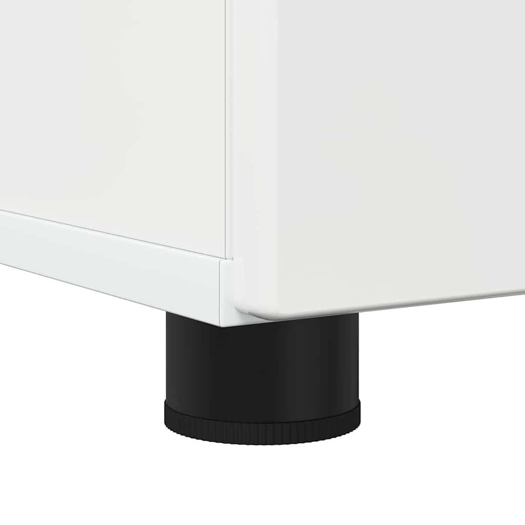 Badezimmerschrank mit Speicher Hochglanz Weiß 30 x 35 x 95 cm