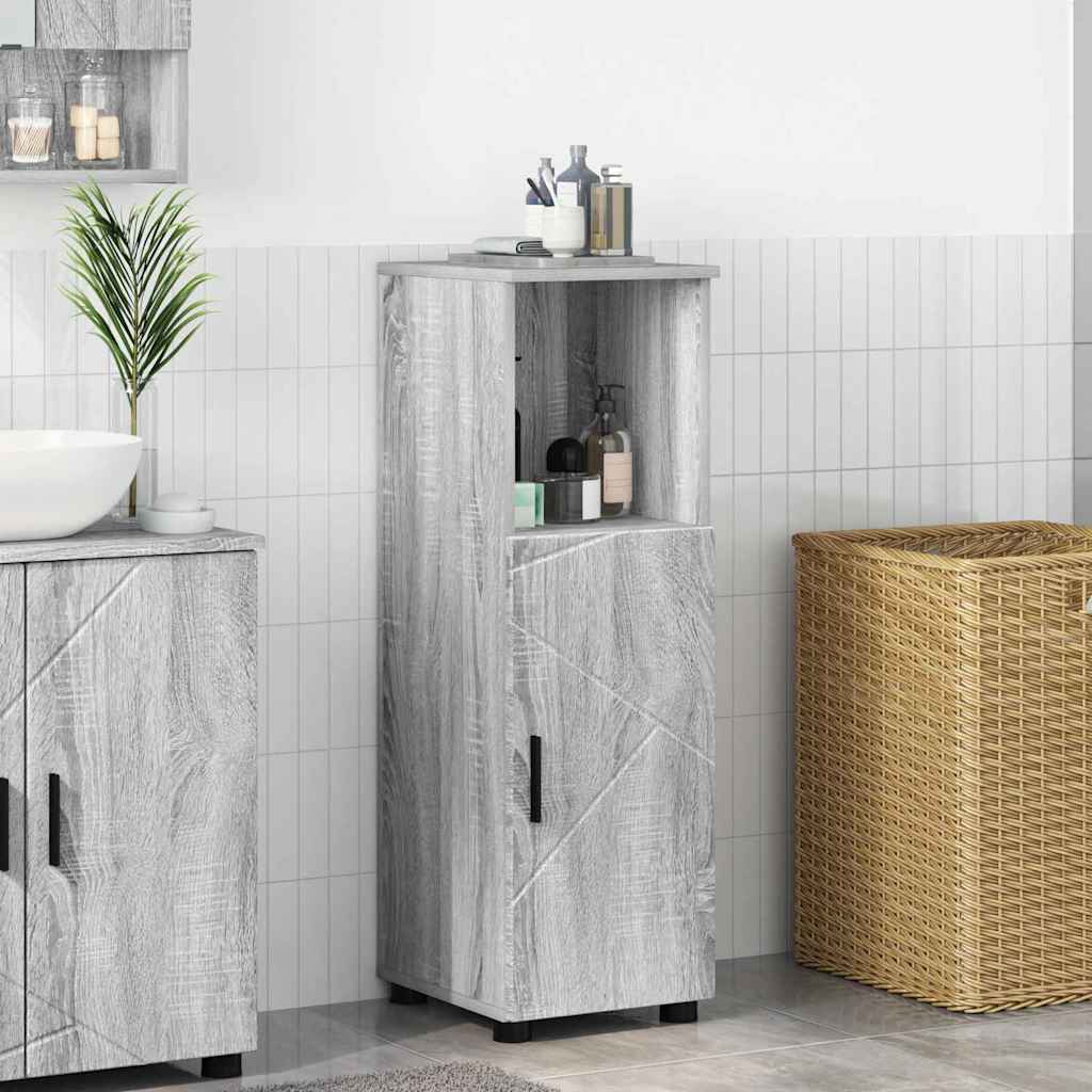 Badezimmerschrank mit Speicher Graues Sonoma 30 x 35 x 95 cm