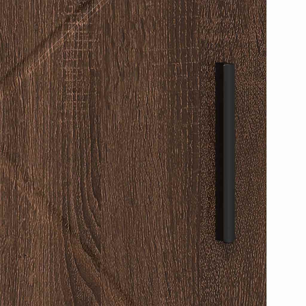 Badezimmerschrank mit Tür Braun Eichen-Optik 30 x 35 x 95 cm