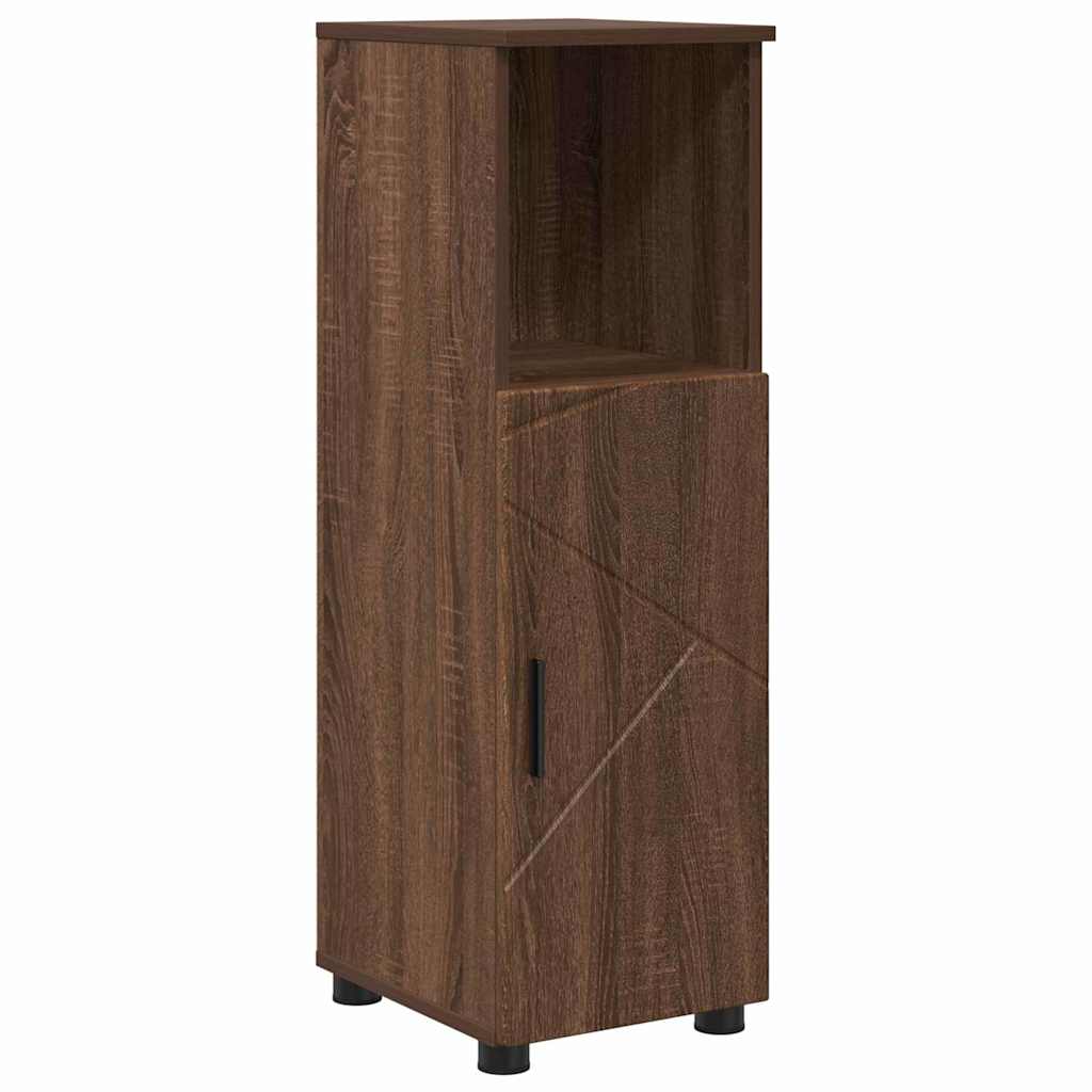 Badezimmerschrank mit Tür Braun Eichen-Optik 30 x 35 x 95 cm
