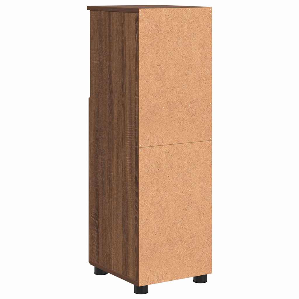 Badezimmerschrank mit Tür Braun Eichen-Optik 30 x 35 x 95 cm