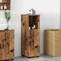 Badezimmerschrank mit Speicher mit Tür Altholz 30 x 35 x 95 cm