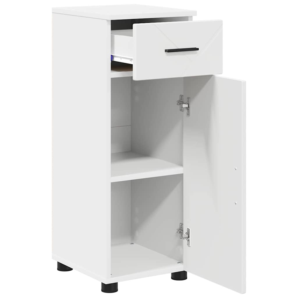Badezimmerschrank Weiß 30 x 35 x 80 cm Holzwerkstoff & Metall