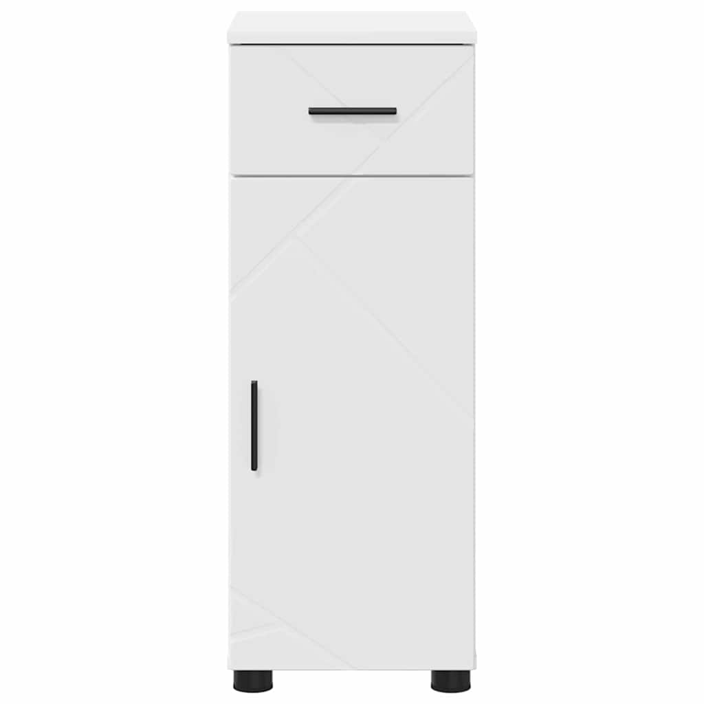 Badezimmerschrank Weiß 30 x 35 x 80 cm Holzwerkstoff & Metall