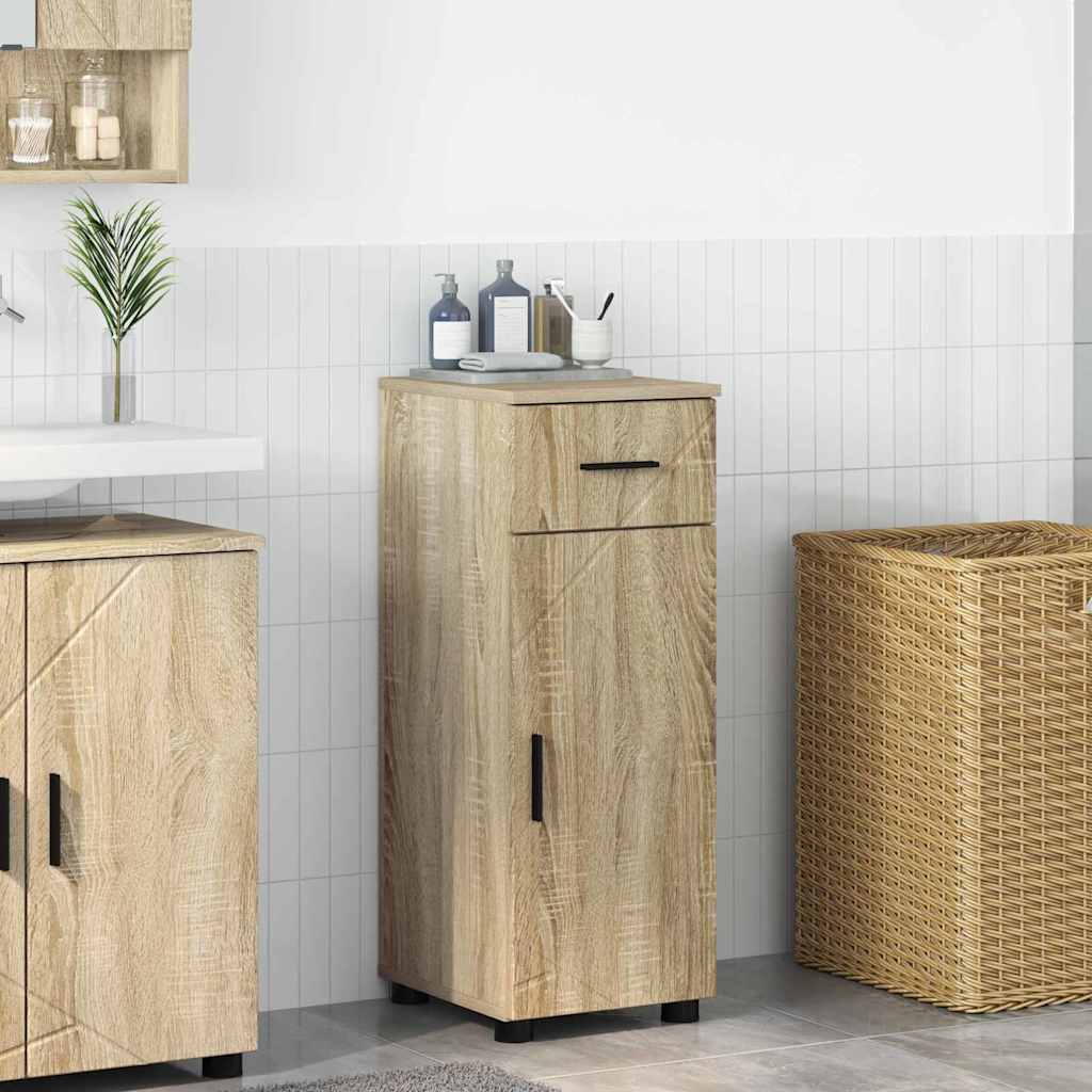 Badezimmerschrank mit Schubladen Sonoma-Eiche 30 x 35 x 80 cm