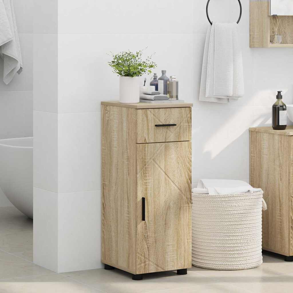Badezimmerschrank mit Schubladen Sonoma-Eiche 30 x 35 x 80 cm