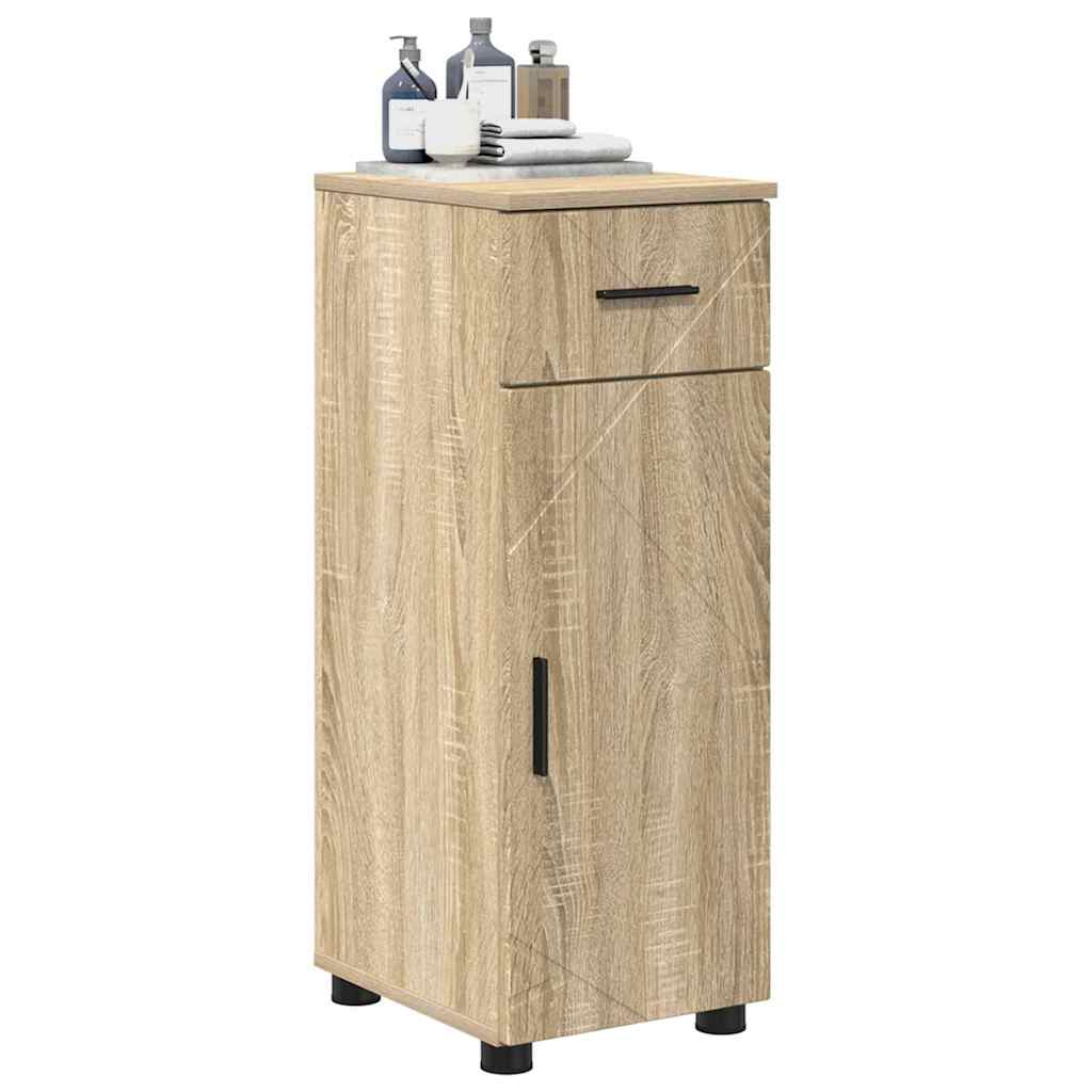 Badezimmerschrank mit Schubladen Sonoma-Eiche 30 x 35 x 80 cm
