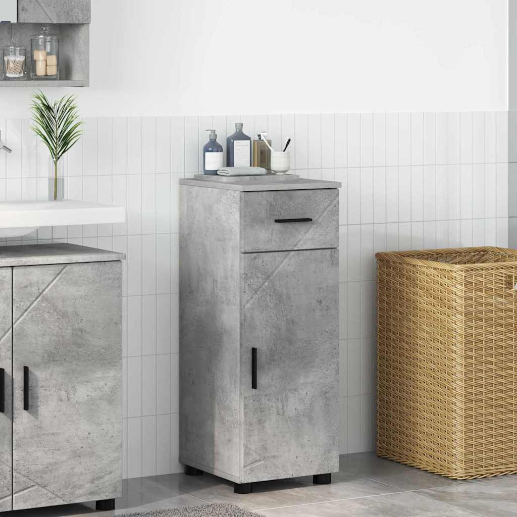 Badezimmerschrank mit Schubladen Beton Grau 30 x 35 x 80 cm