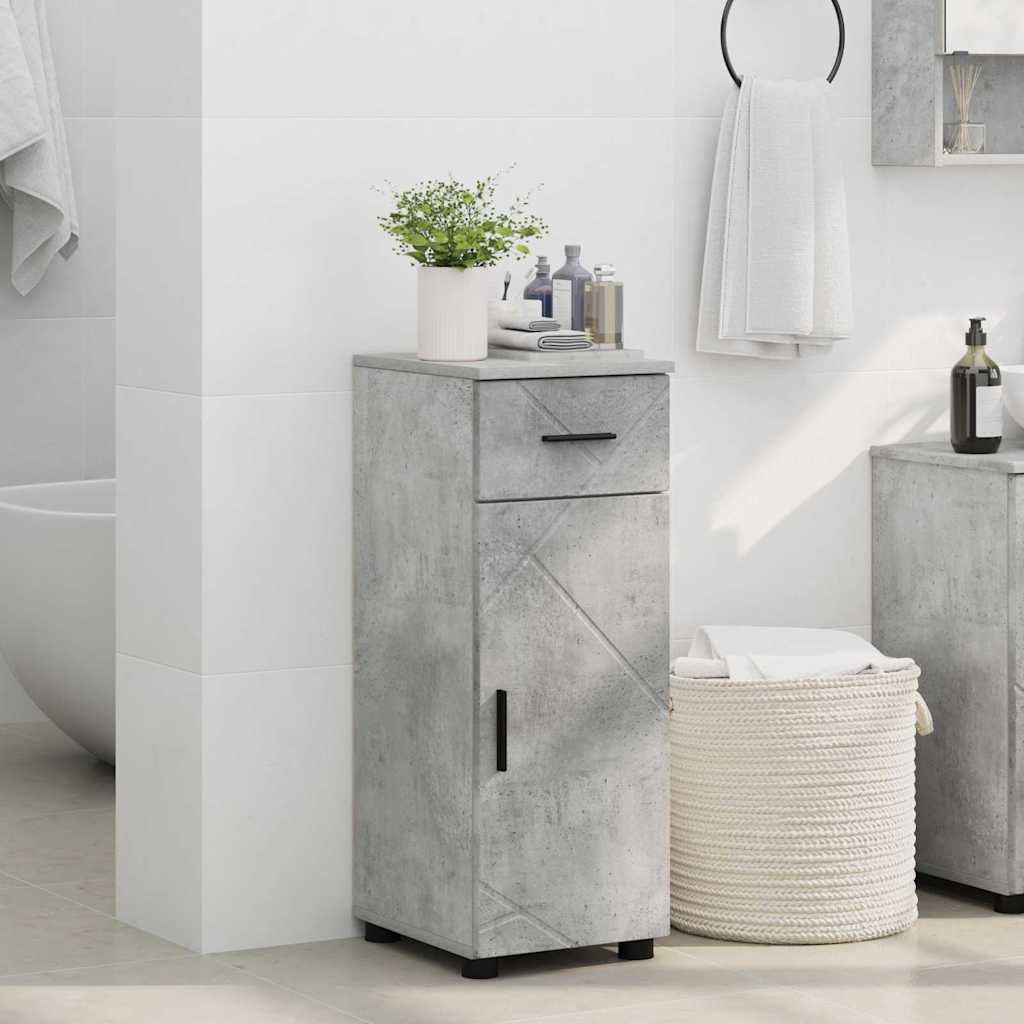 Badezimmerschrank mit Schubladen Beton Grau 30 x 35 x 80 cm
