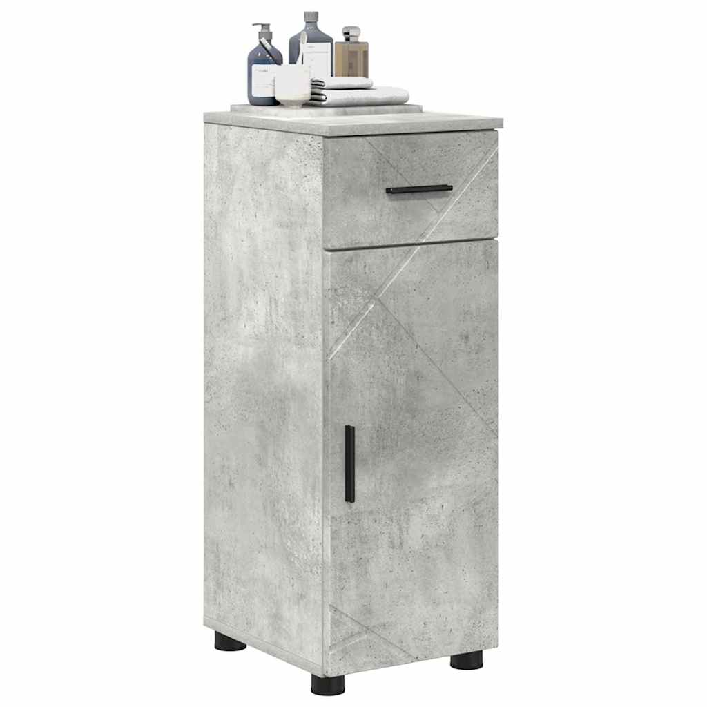 Badezimmerschrank mit Schubladen Beton Grau 30 x 35 x 80 cm