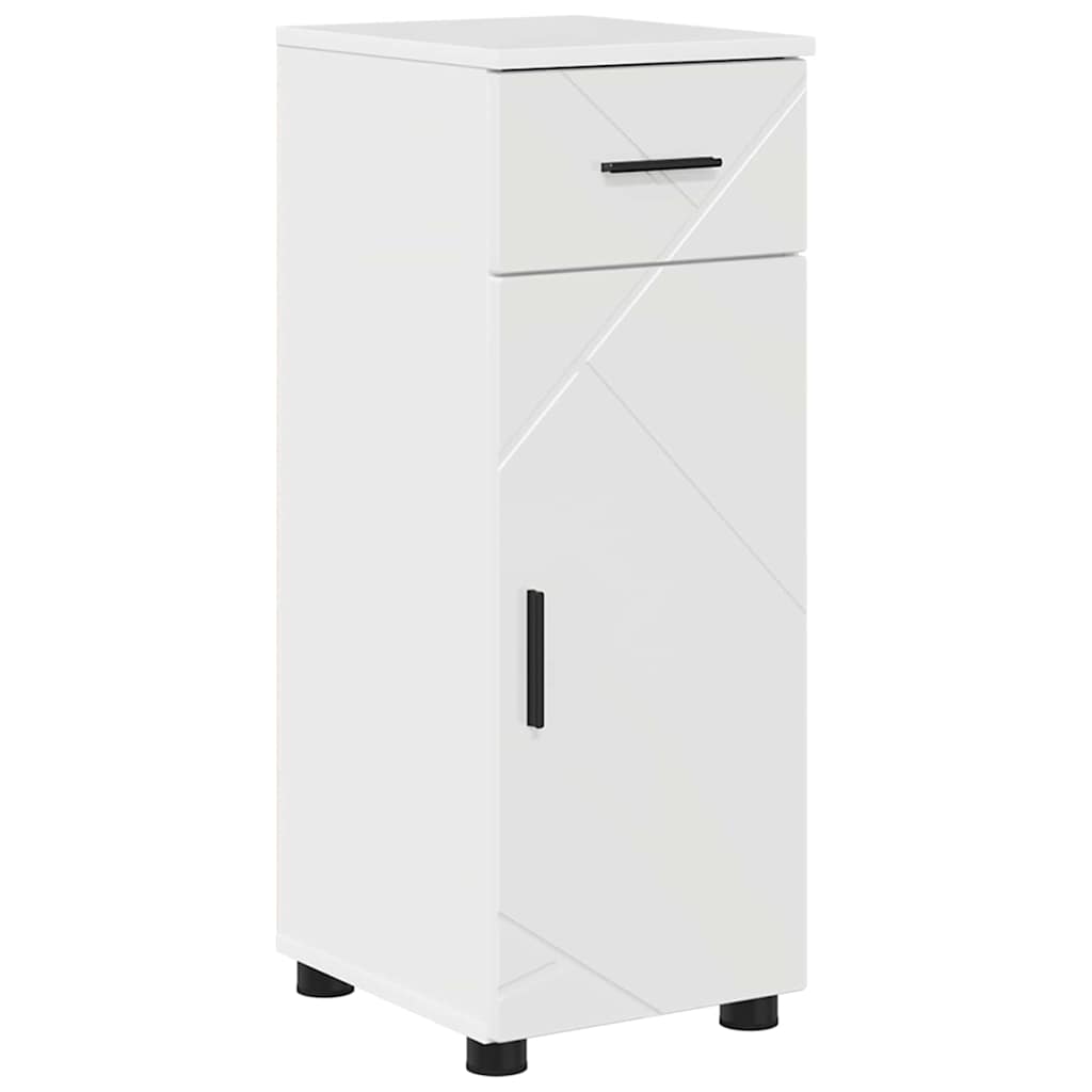 Badezimmerschrank mit Schubladen Hochglanz Weiß 30 x 35 x 80 cm