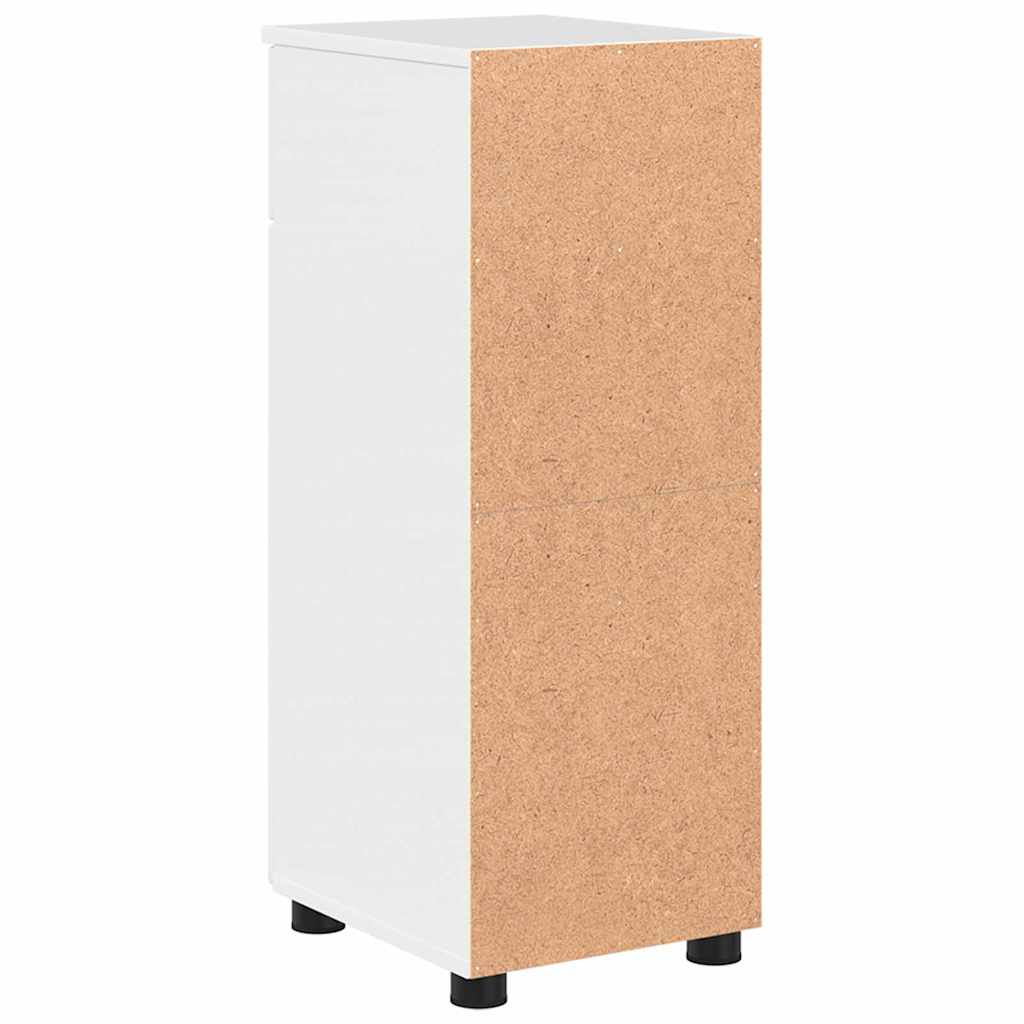 Badezimmerschrank mit Schubladen Hochglanz Weiß 30 x 35 x 80 cm