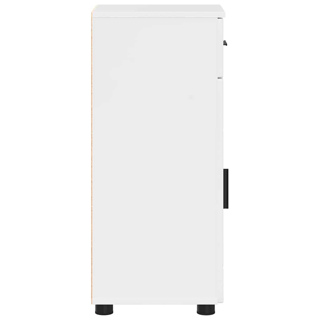 Badezimmerschrank mit Schubladen Hochglanz Weiß 30 x 35 x 80 cm