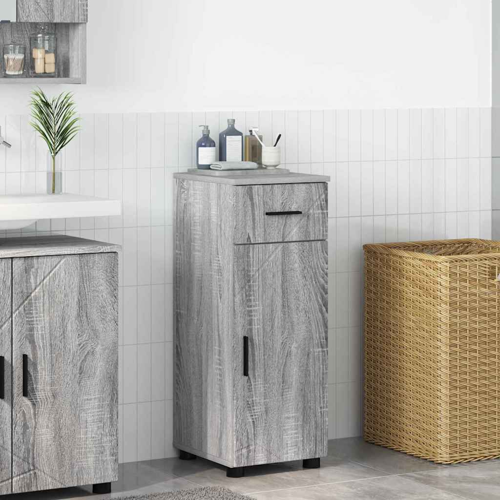 Badezimmerschrank mit Schubladen Graues Sonoma 30 x 35 x 80 cm