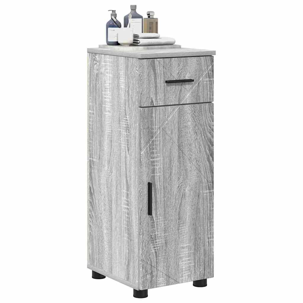 Badezimmerschrank mit Schubladen Graues Sonoma 30 x 35 x 80 cm