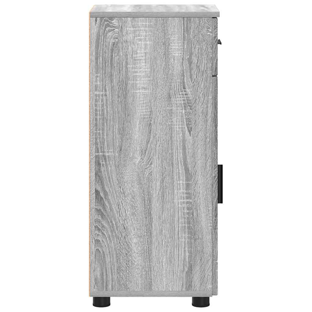 Badezimmerschrank mit Schubladen Graues Sonoma 30 x 35 x 80 cm