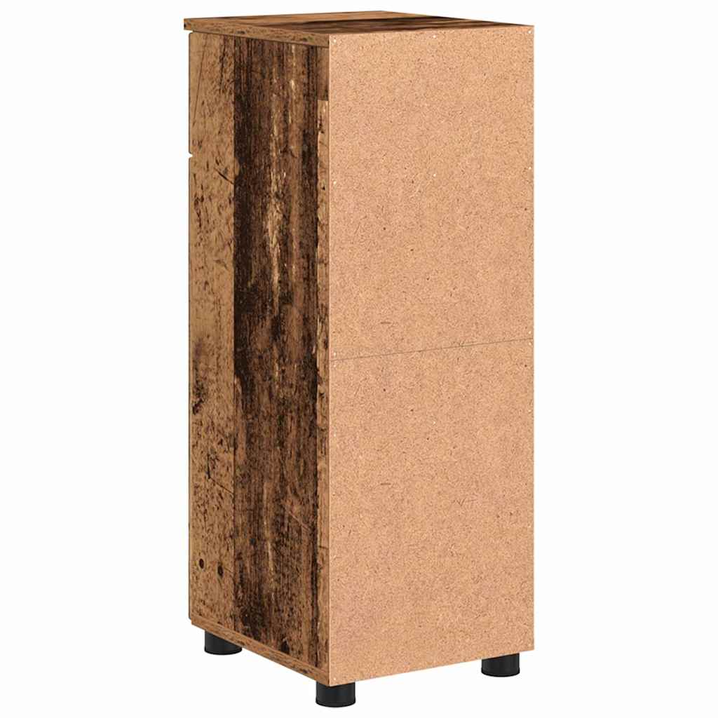Badezimmerschrank mit Schubladen Altholz 30 x 35 x 80 cm
