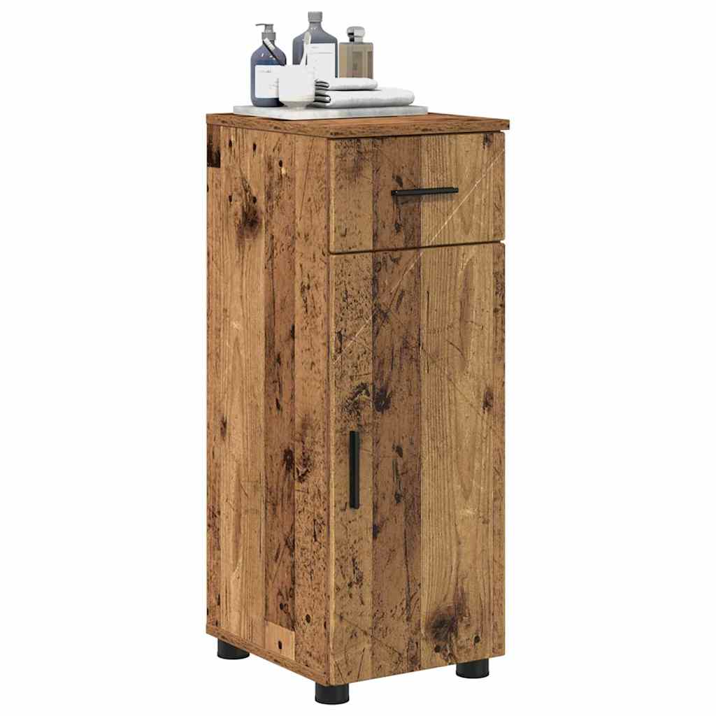 Badezimmerschrank mit Schubladen Altholz 30 x 35 x 80 cm