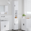 Badezimmerschrank Weiß 30 x 35 x 192 cm Holzwerkstoff & Metall
