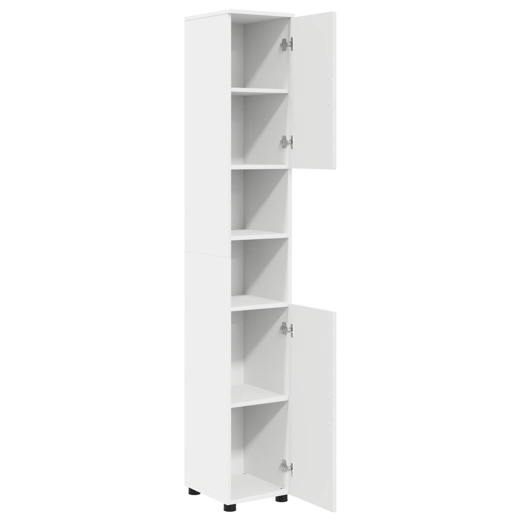 Badezimmerschrank Weiß 30 x 35 x 192 cm Holzwerkstoff & Metall