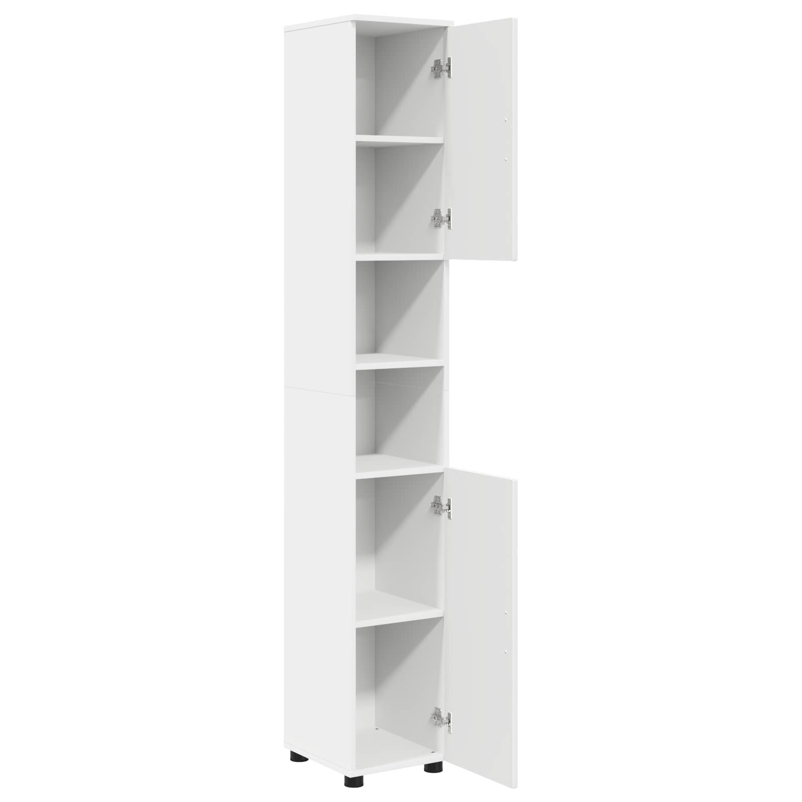 Badezimmerschrank Weiß 30 x 35 x 192 cm Holzwerkstoff & Metall