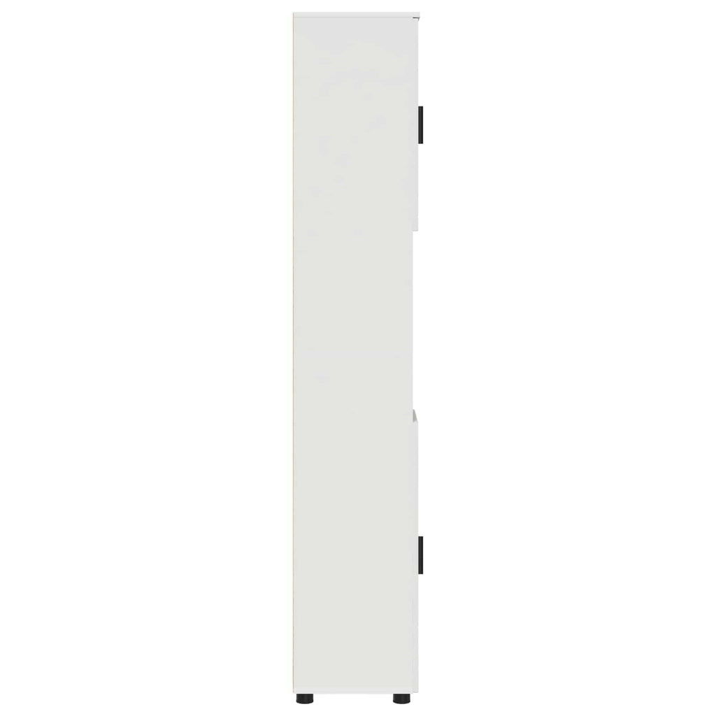 Badezimmerschrank Weiß 30 x 35 x 192 cm Holzwerkstoff & Metall