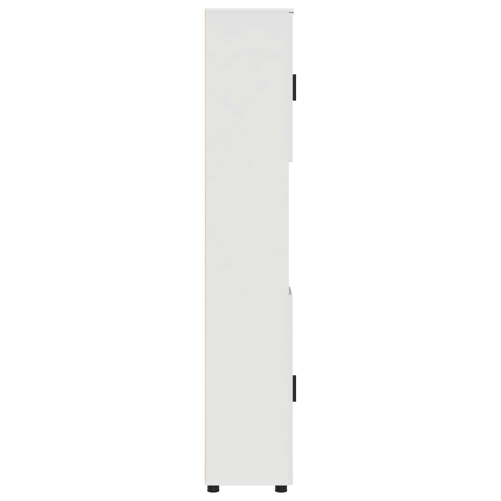 Badezimmerschrank Weiß 30 x 35 x 192 cm Holzwerkstoff & Metall