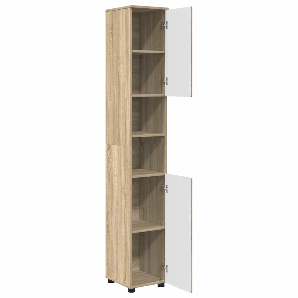 Badezimmerschrank mit Speicher Sonoma-Eiche 30 x 35 x 192 cm