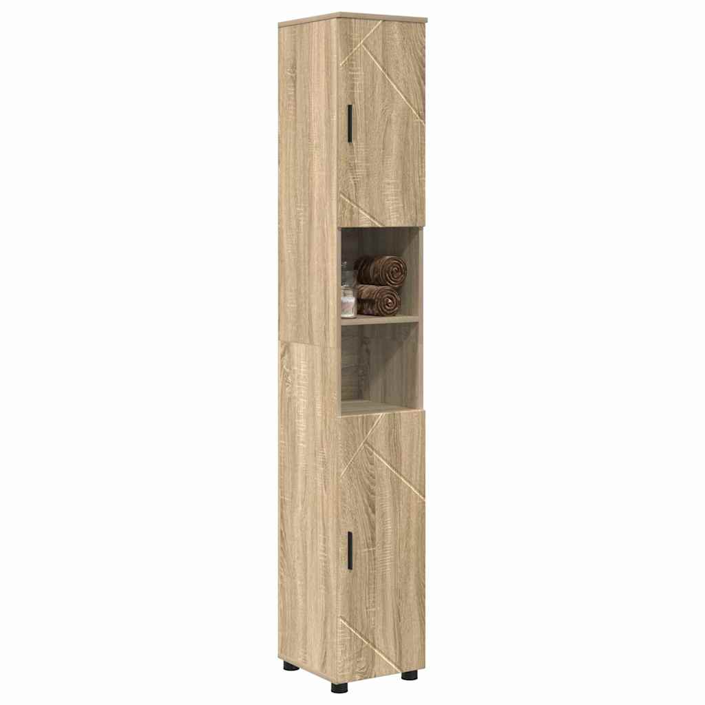Badezimmerschrank mit Speicher Sonoma-Eiche 30 x 35 x 192 cm