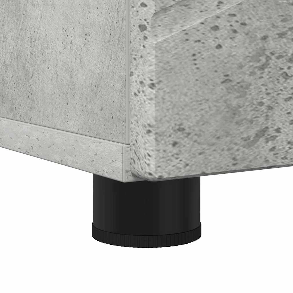 Badezimmerschrank mit Speicher Beton Grau 30 x 35 x 192 cm