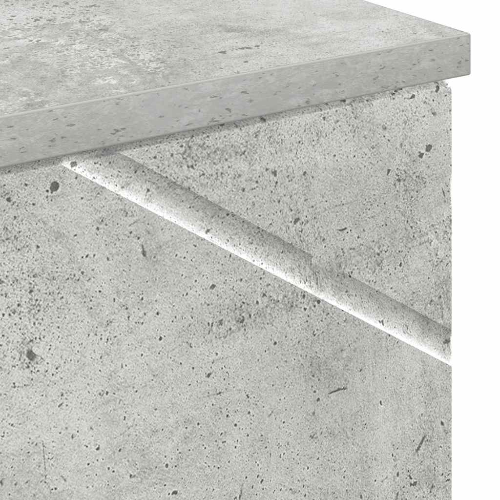 Badezimmerschrank mit Speicher Beton Grau 30 x 35 x 192 cm